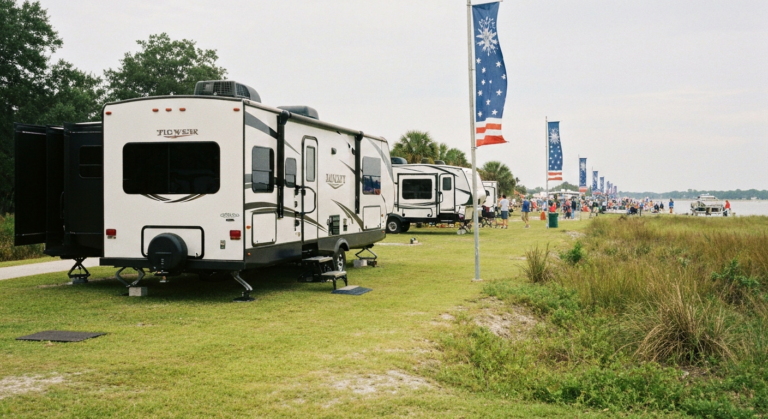 RV rental for Murrells Inlet 4th of July Boat Parade near Myrtle Beach SC