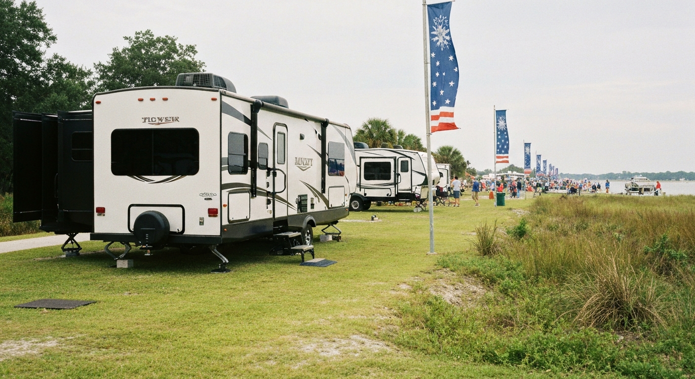 RV rental for Murrells Inlet 4th of July Boat Parade near Myrtle Beach