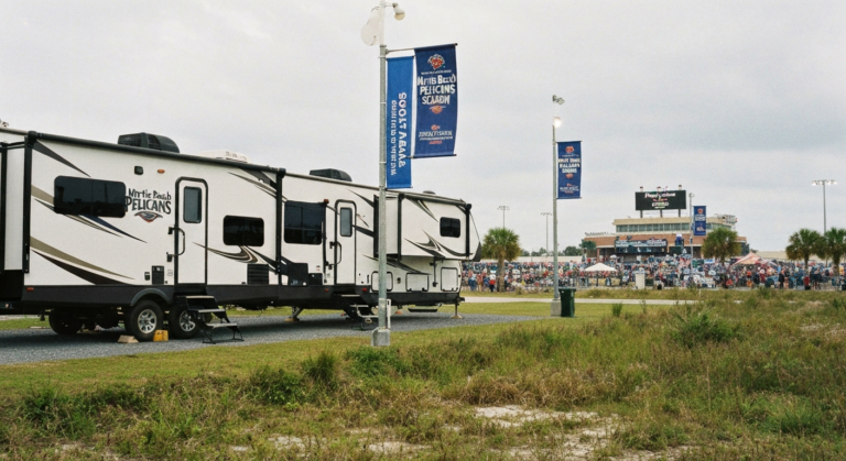 RV rental for Myrtle Beach Pelicans Baseball Season near Myrtle Beach SC
