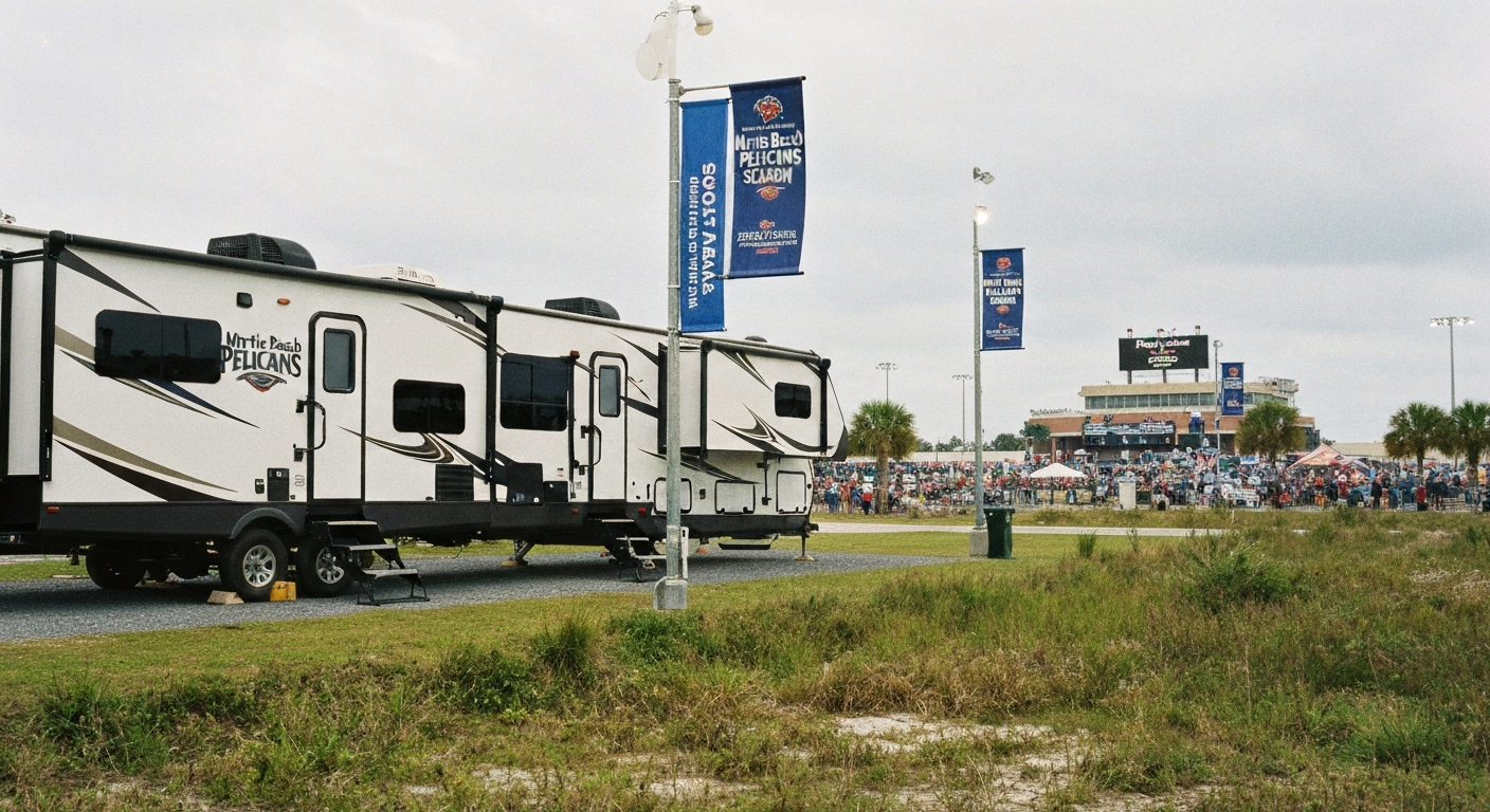 RV rental for Myrtle Beach Pelicans Baseball Season near Myrtle Beach